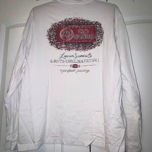 Univ of South Carolina Perfect Pairing Long Sleeve Tee in White by Lauren James